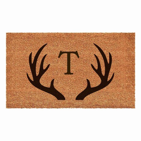 Calloway Mills Monogram Door Mat, Black, Natural, 30 in W x 48 in L 108803048T